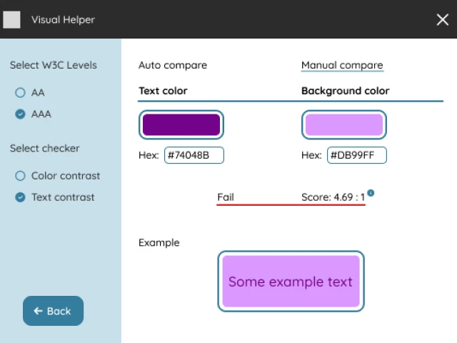 Screenshot voor project Visual Helper