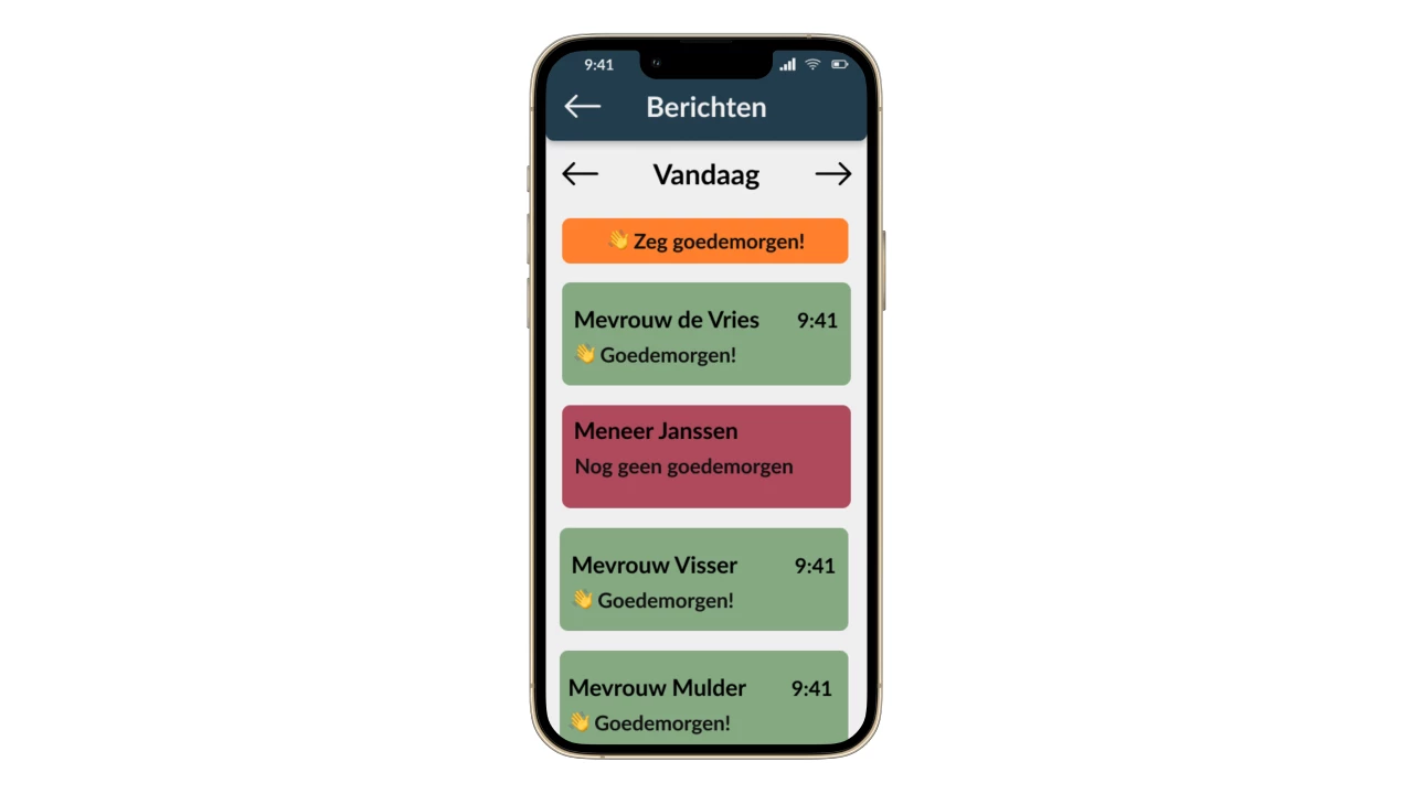 Screenshot voor project Goedemorgen!