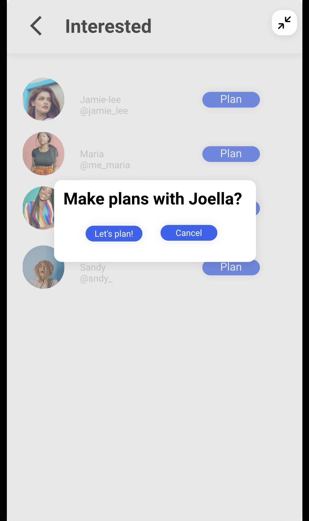 Screenshot voor project LastMinute