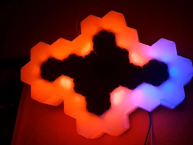 Screenshot voor project Hackable Hexagon Lamp