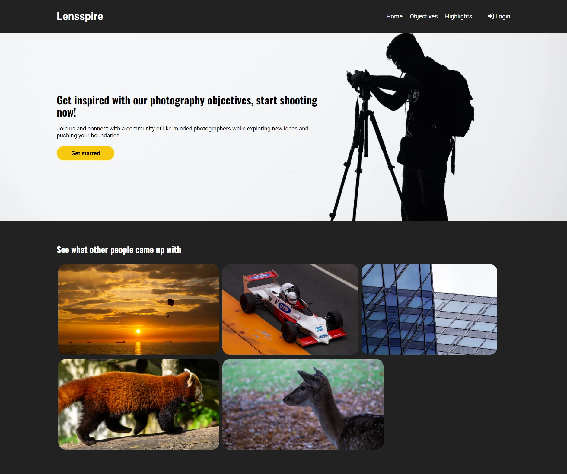 Screenshot voor project Lenspire