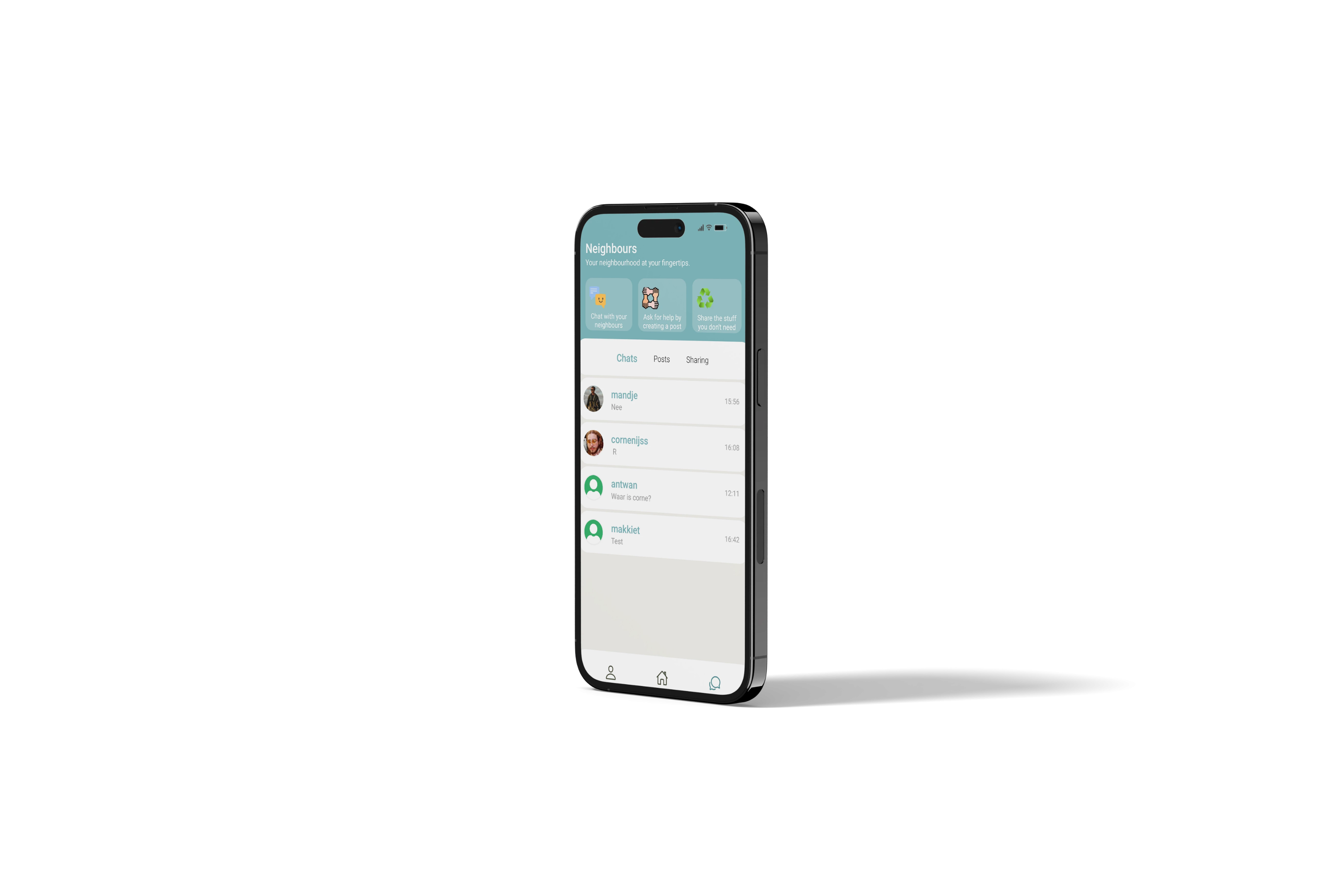 Screenshot voor project Neighbourly