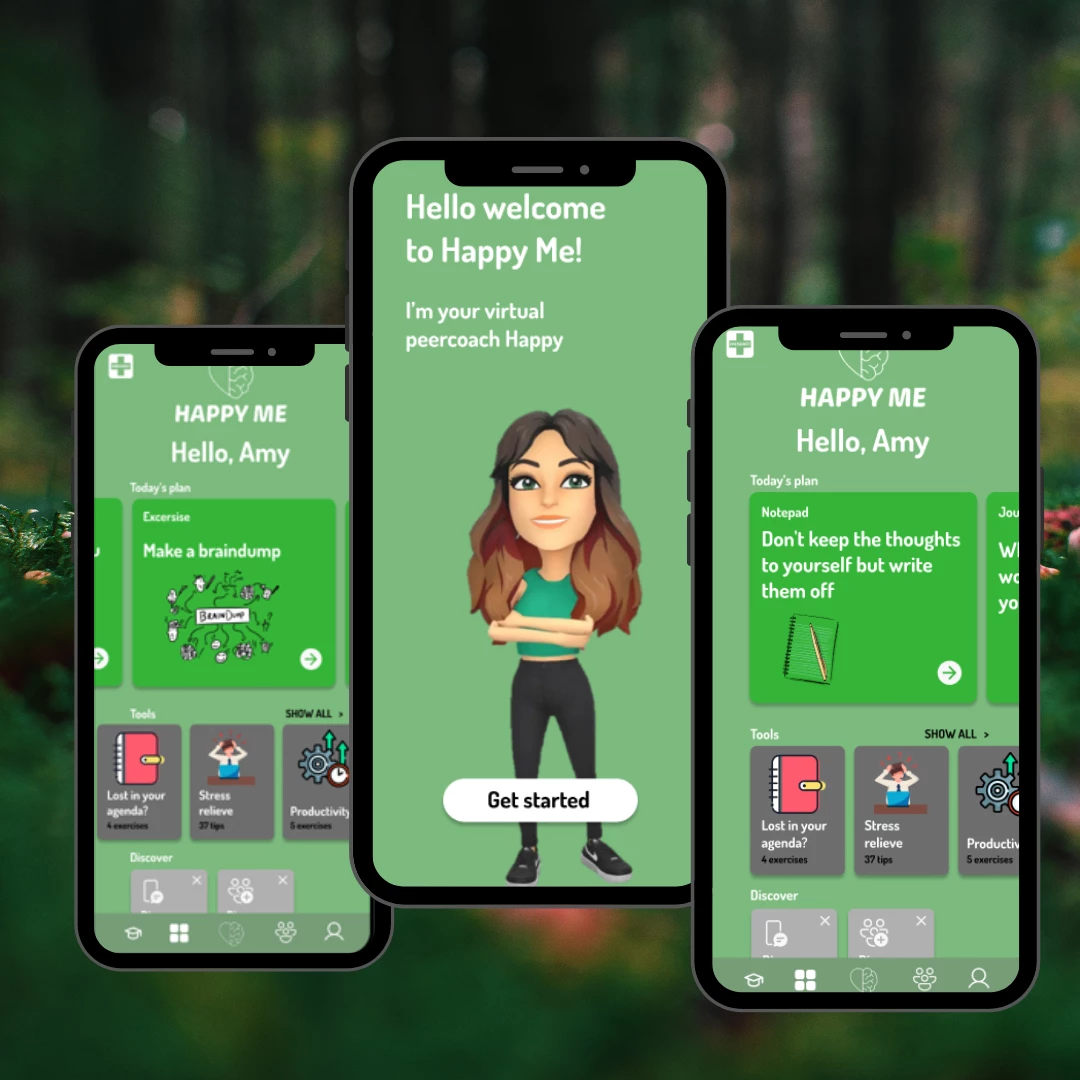 Screenshot voor project Happy Me