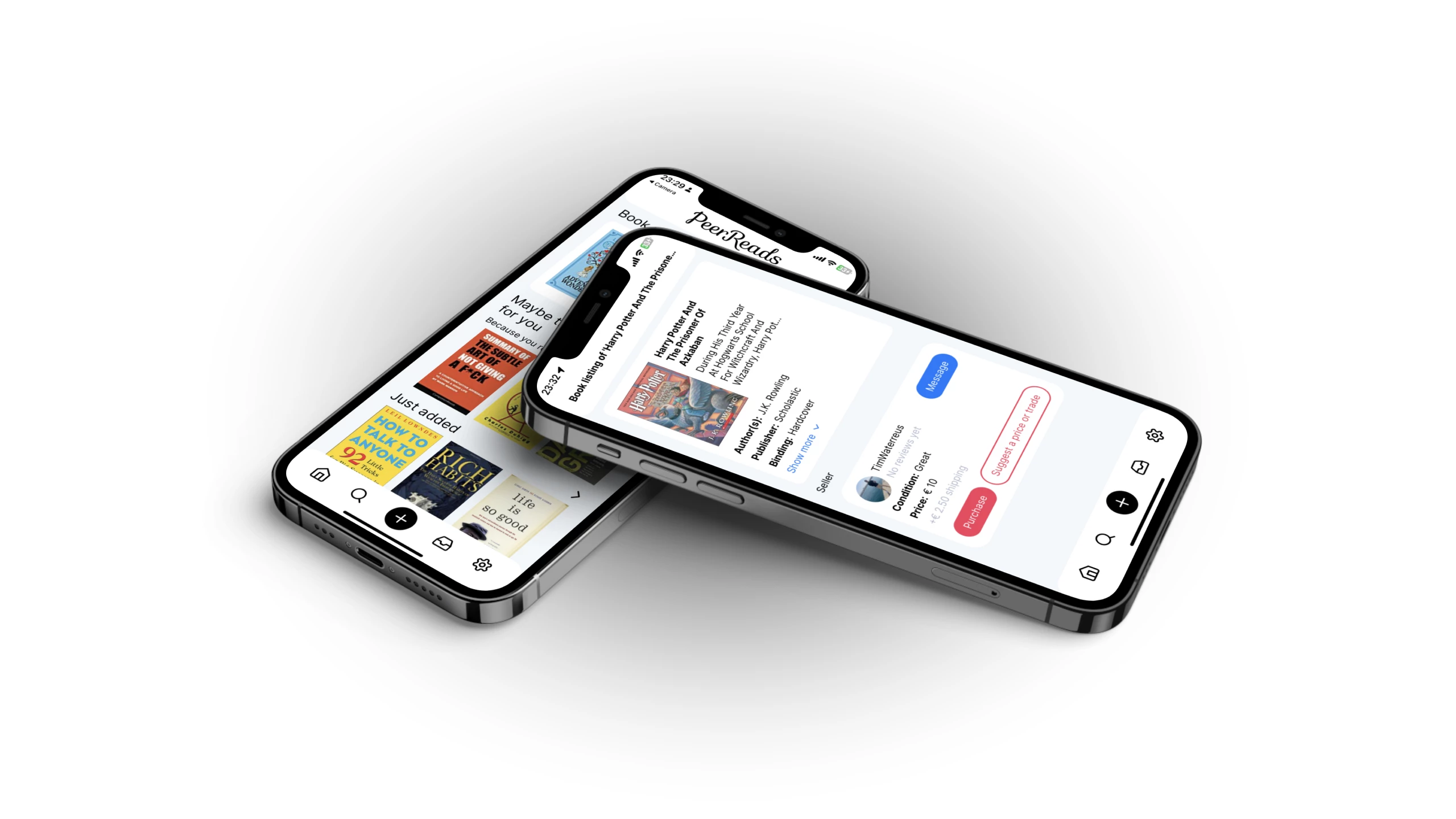 Screenshot voor project PeerReads