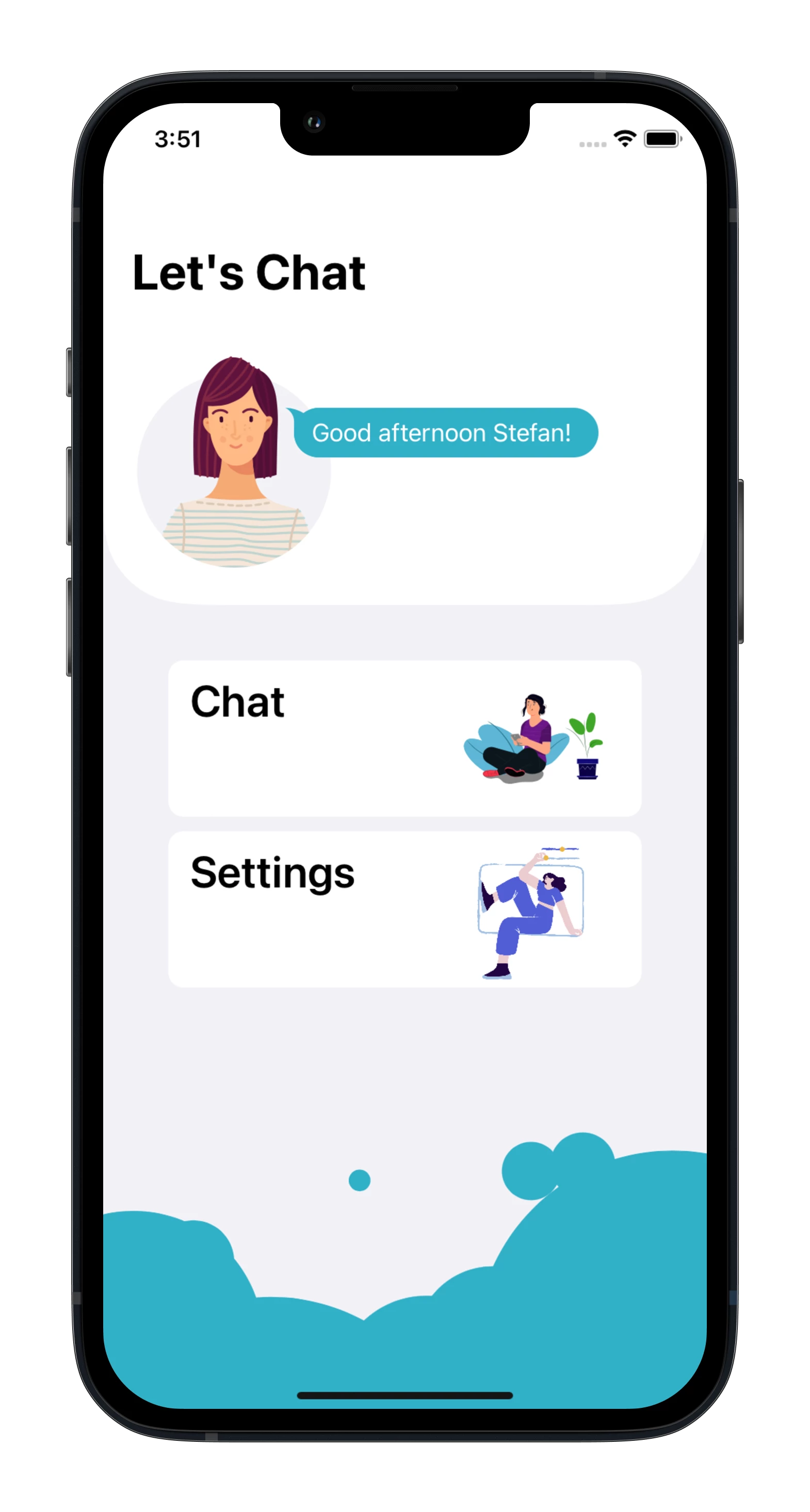 Screenshot voor project Let's Chat