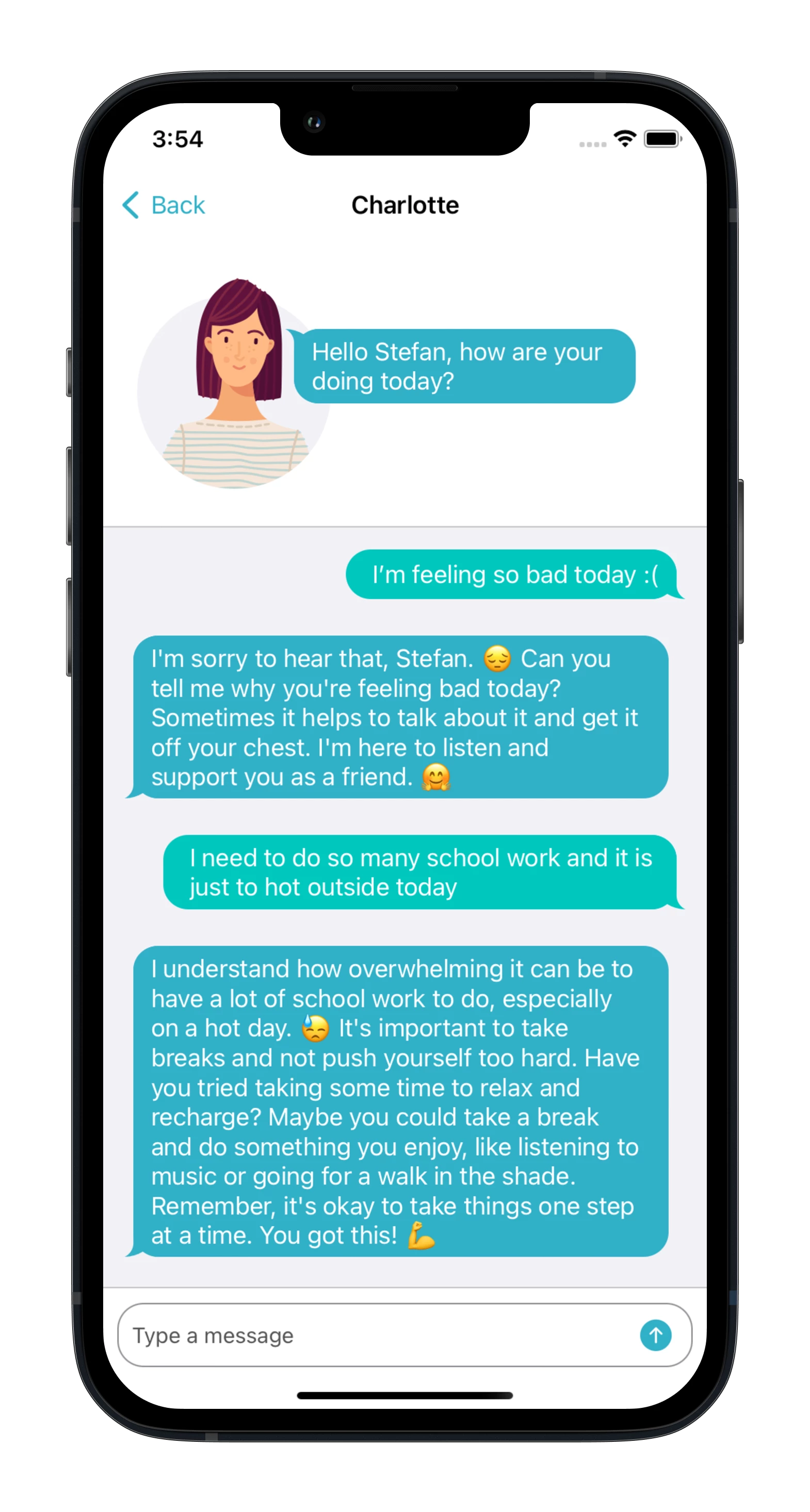 Screenshot voor project Let's Chat