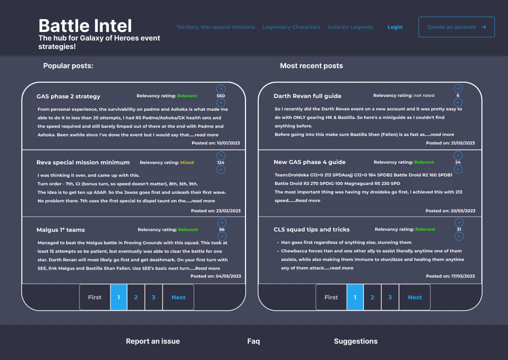 Screenshot voor project Battle Intel