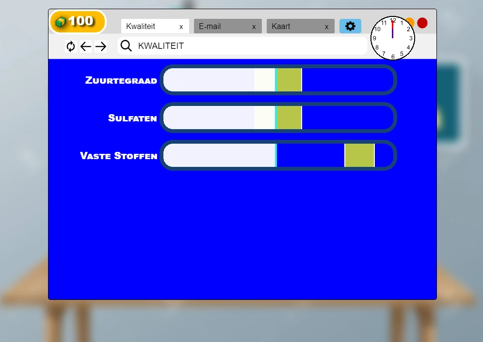 Screenshot voor project Waterschappie, de waterschapsgame