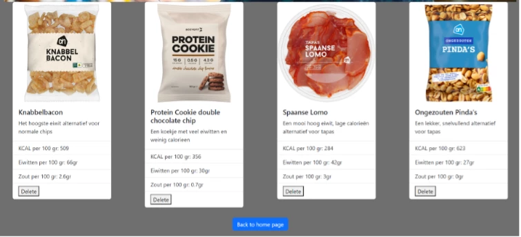 Screenshot voor project Snackturnatives