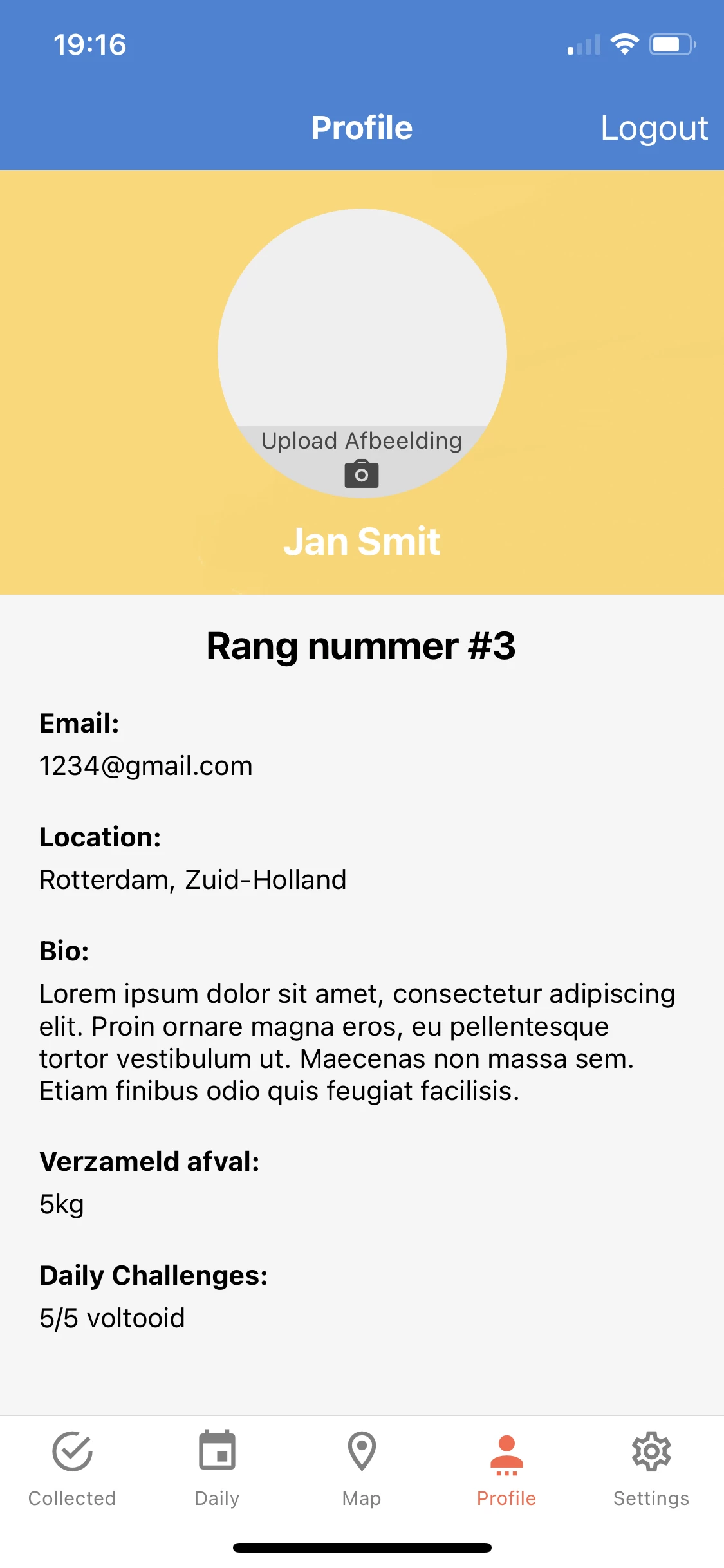 Screenshot voor project CleanWave