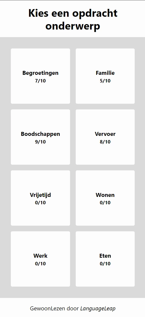 Screenshot voor project GewoonLezen