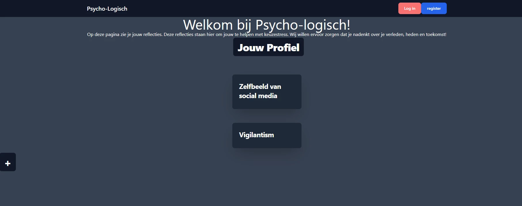 Screenshot voor project Psycho-Logisch
