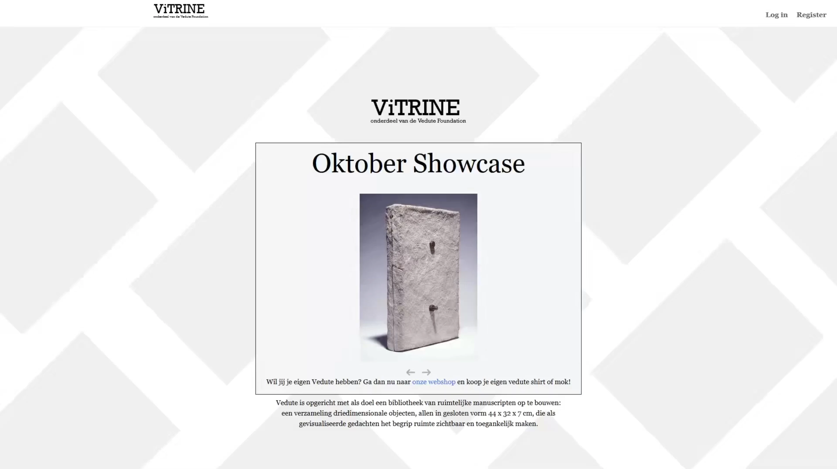 Screenshot voor project Vitrine