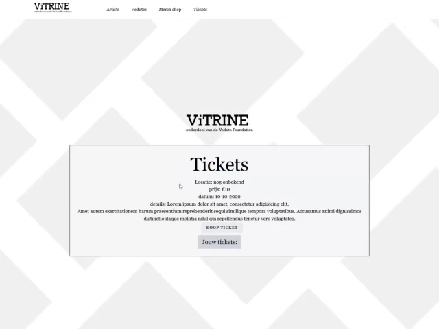 Screenshot voor project Vitrine