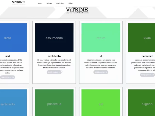 Screenshot voor project Vitrine