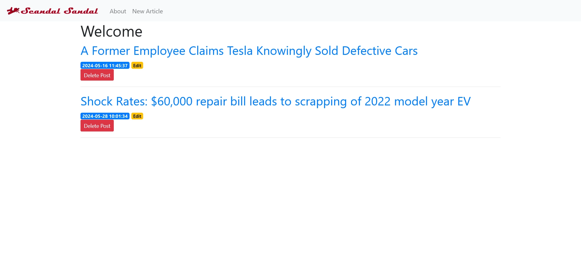 Screenshot voor project The Scandal Sandal