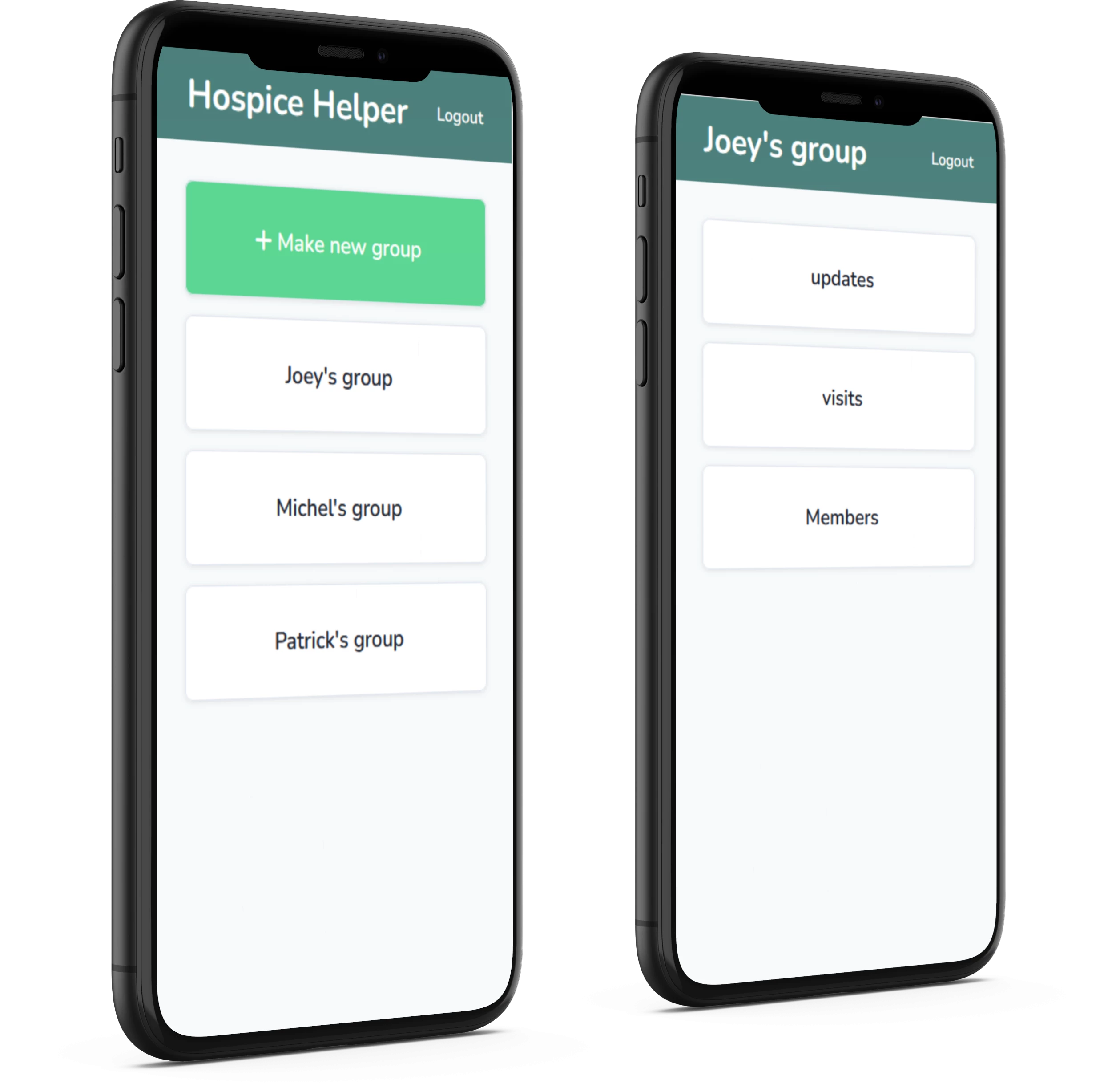 Screenshot voor project Hospice Helper
