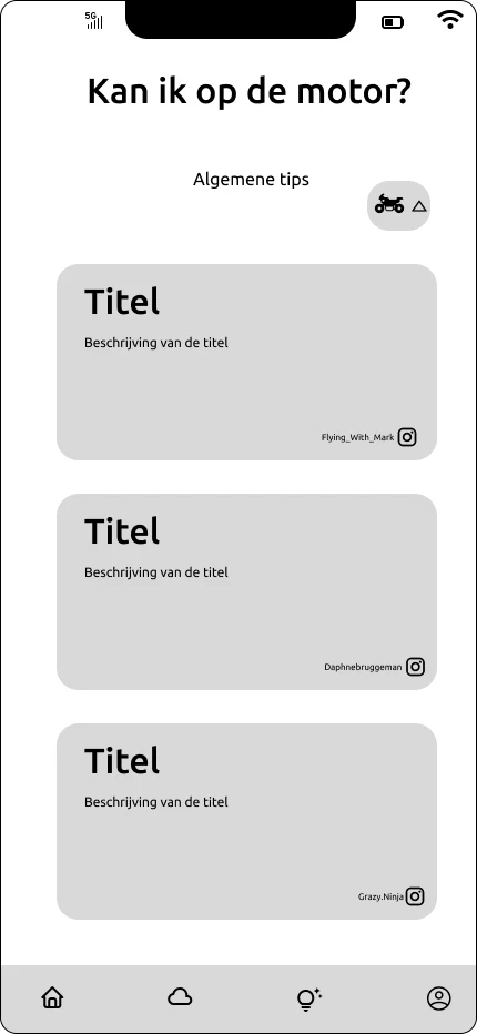 Screenshot voor project Kan ik op de motor?