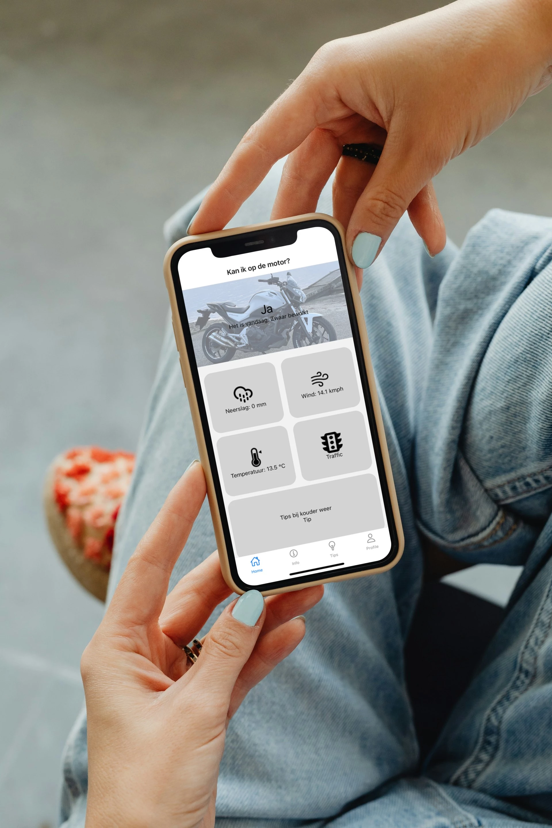Screenshot voor project Kan ik op de motor?
