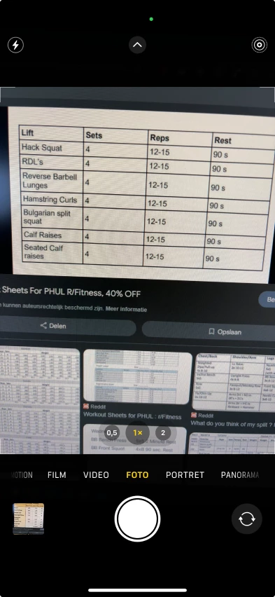 Screenshot voor project FitSnap