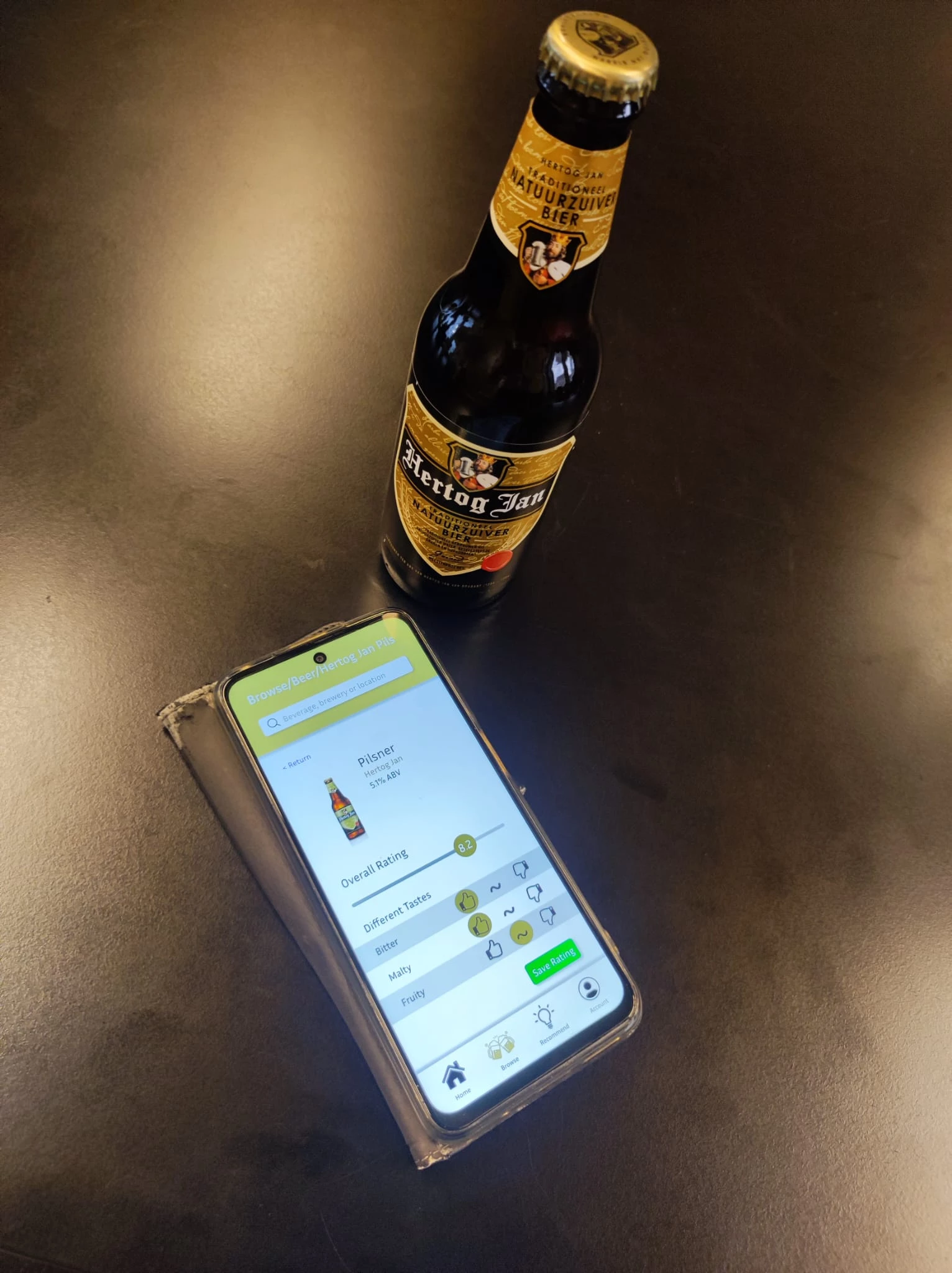 Screenshot voor project Dionysos Drinks