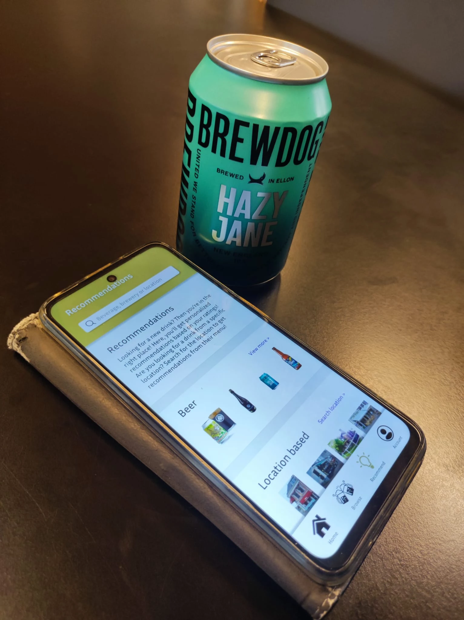 Screenshot voor project Dionysos Drinks