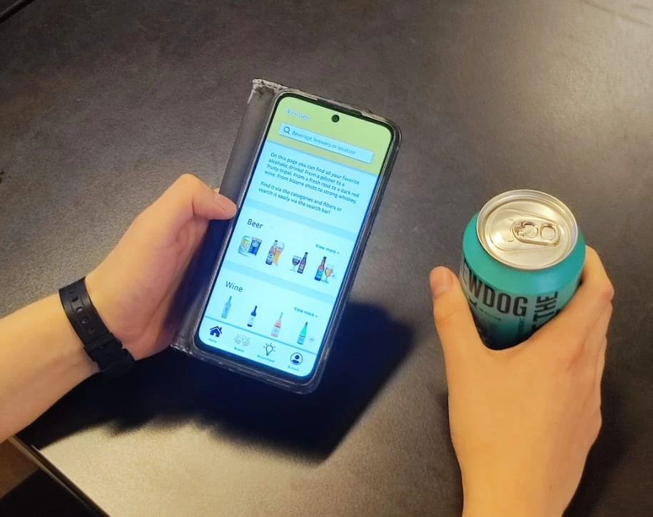 Screenshot voor project Dionysos Drinks