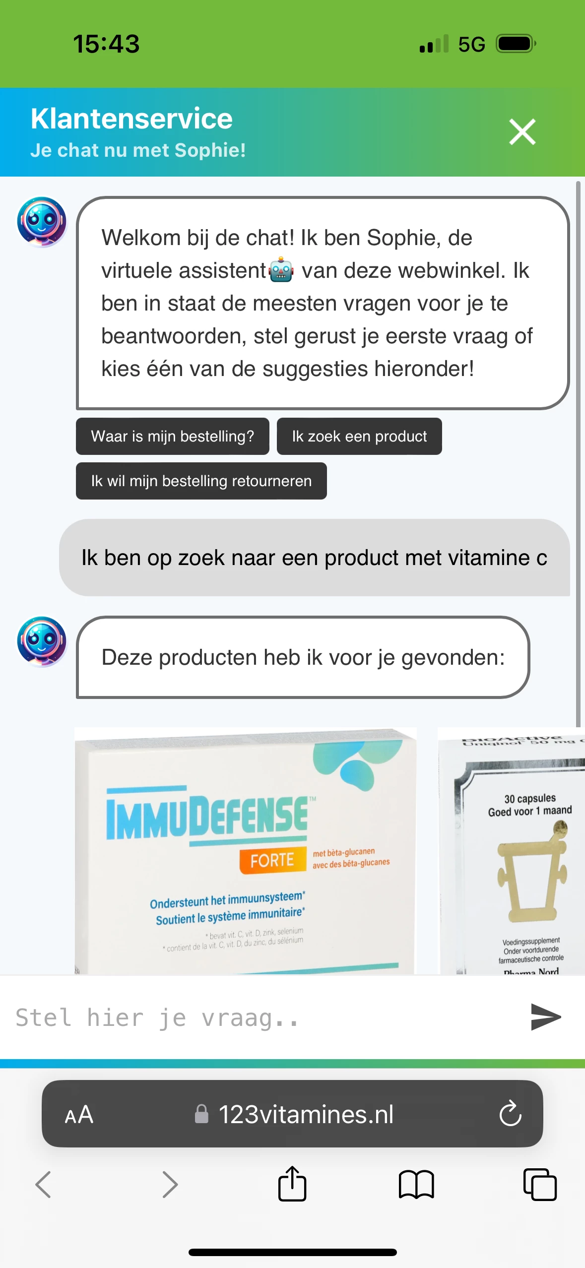 Screenshot voor project Soof AI