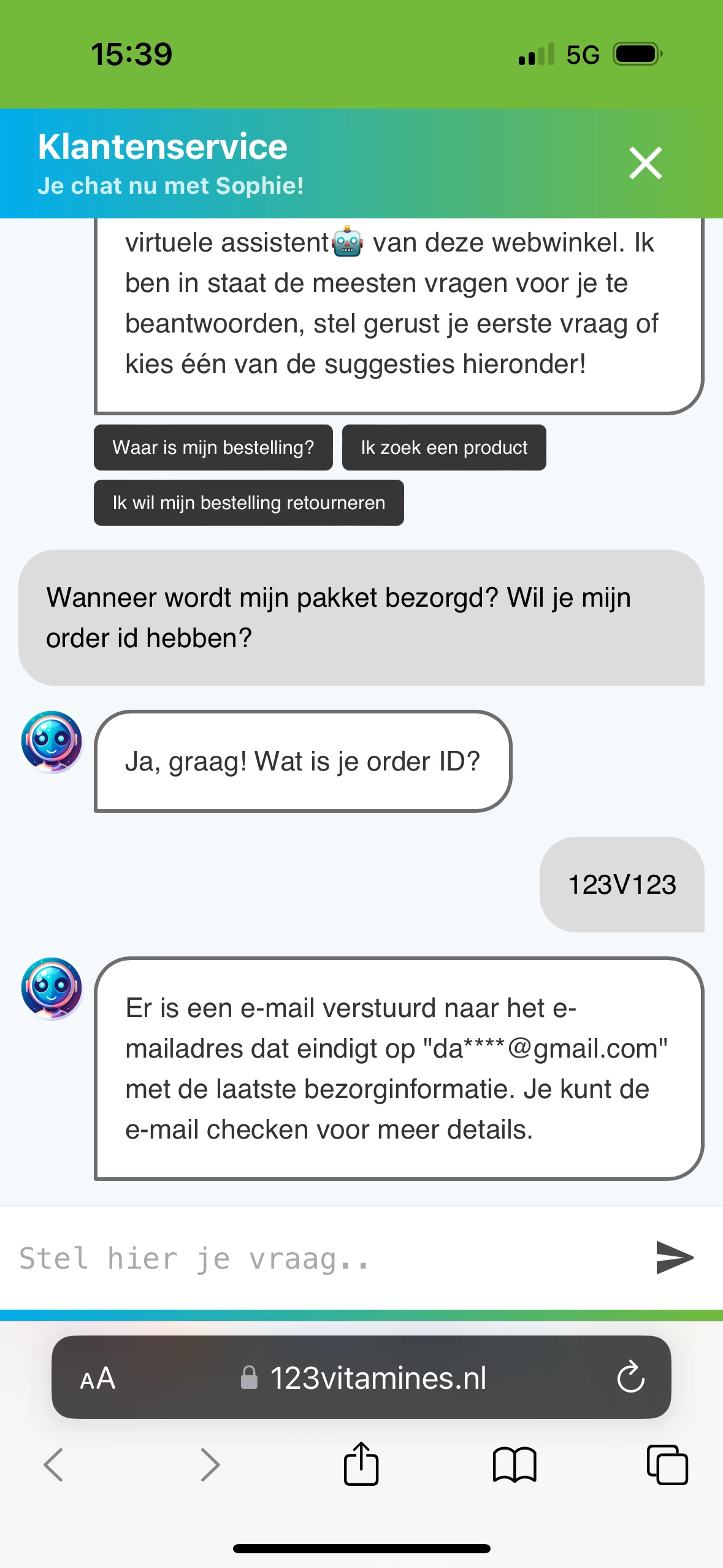 Screenshot voor project Soof AI