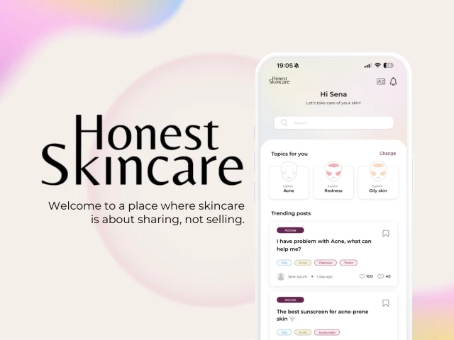 Screenshot voor project Honest Skincare