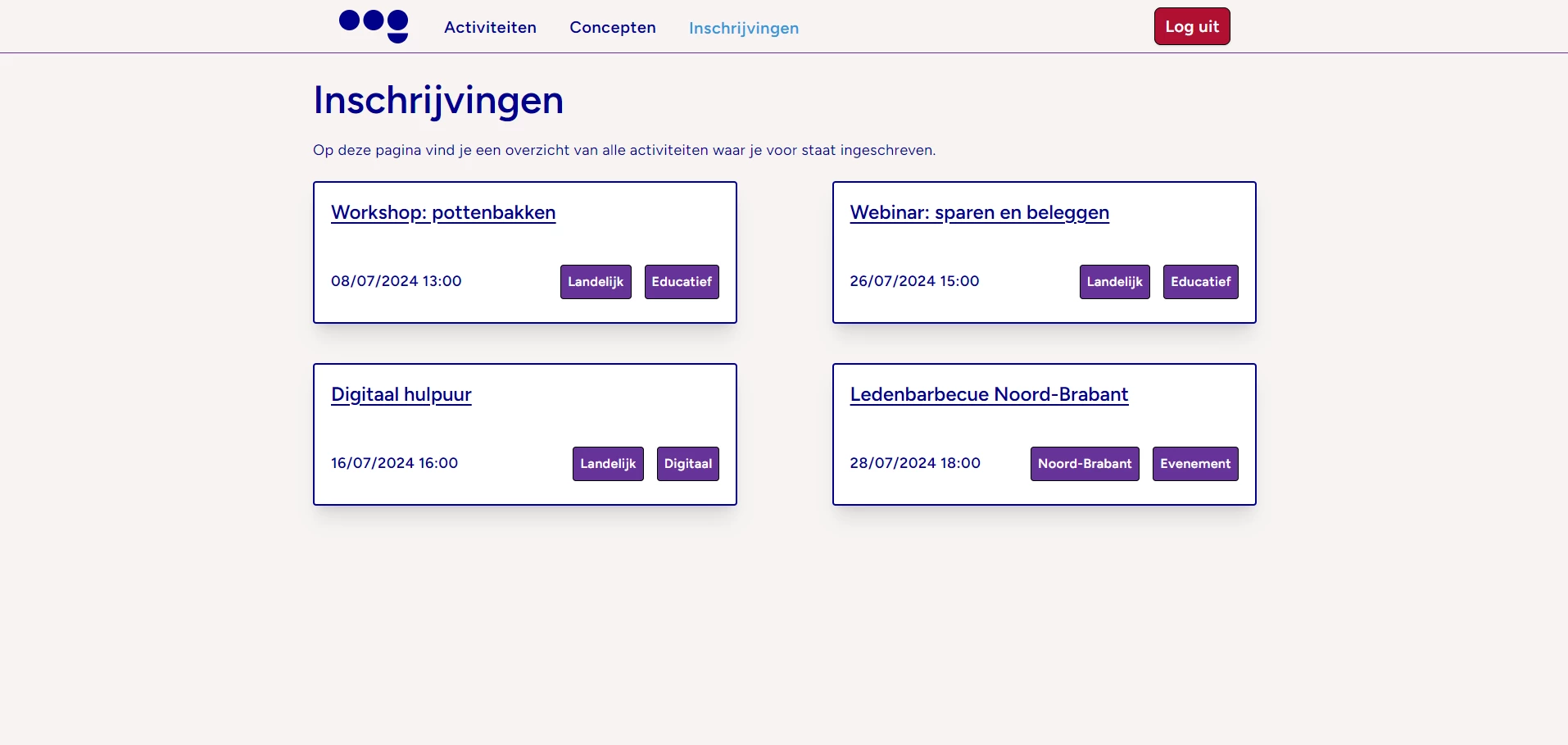 Screenshot voor project AccessAgenda