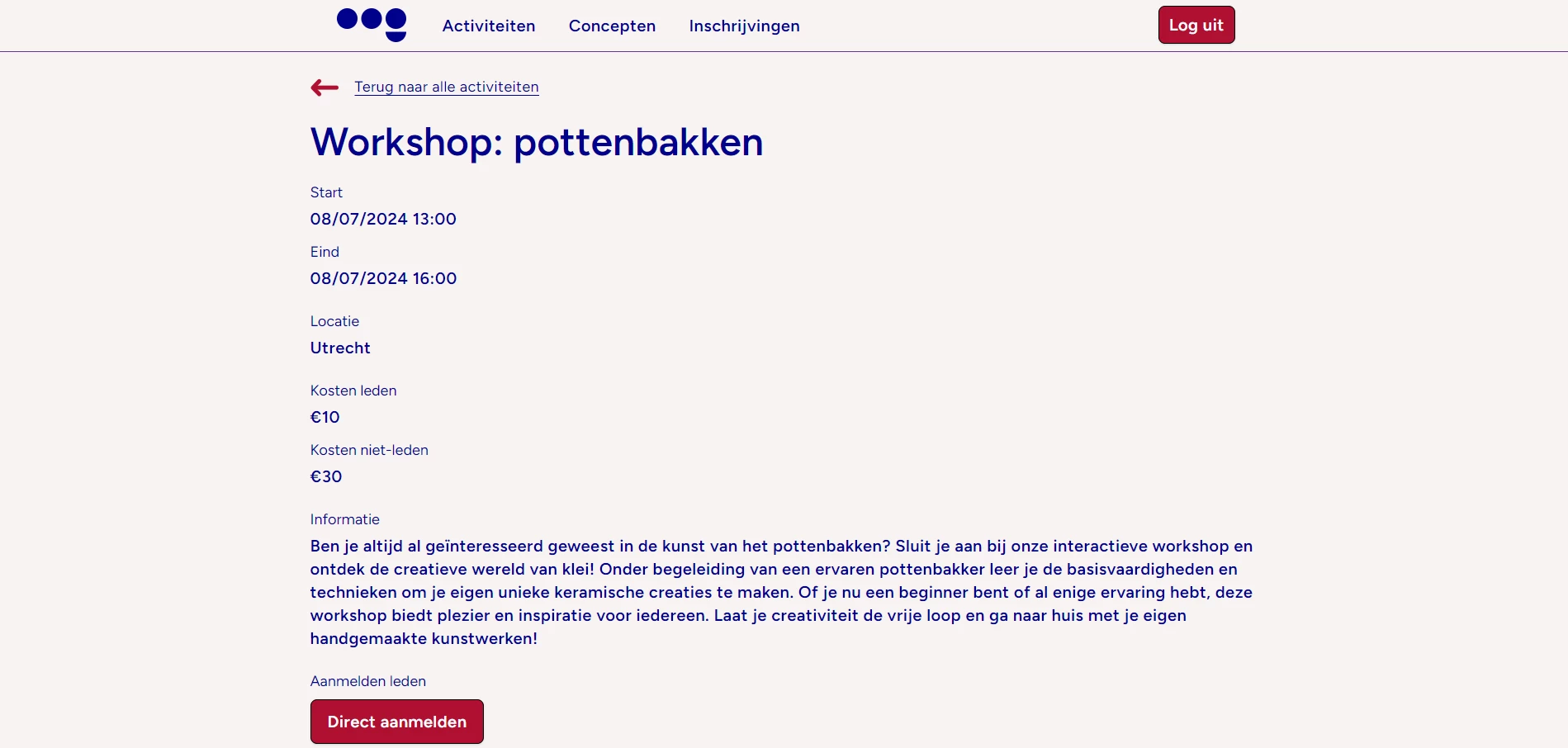 Screenshot voor project AccessAgenda