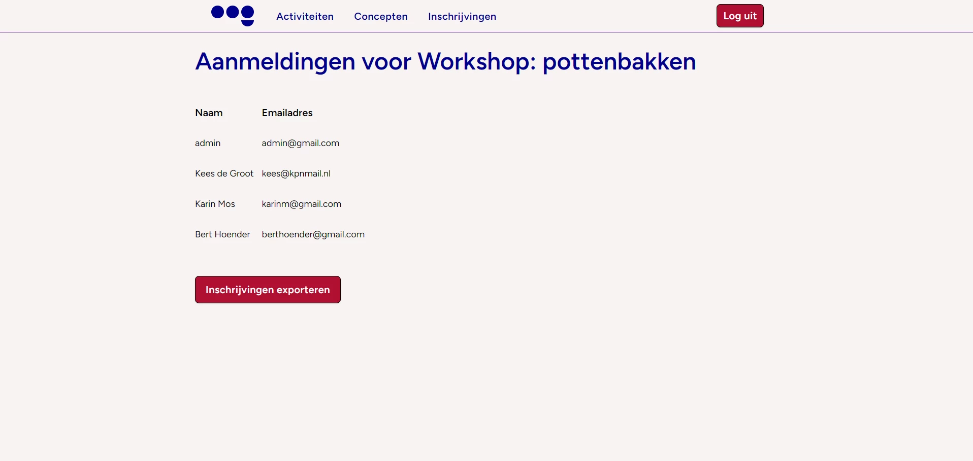 Screenshot voor project AccessAgenda
