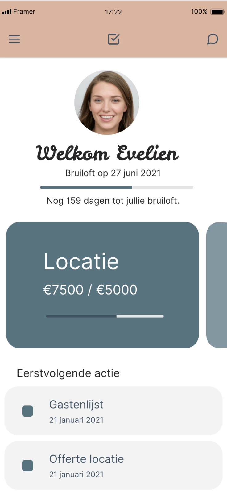 Screenshot voor project Weddle