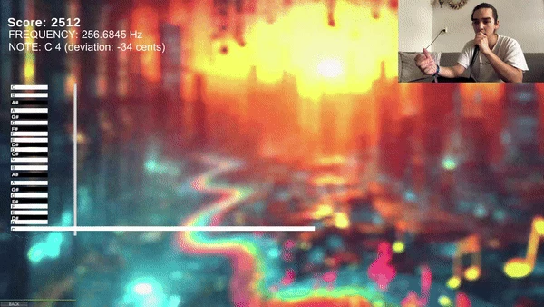 Screenshot voor project Pitch Perfect